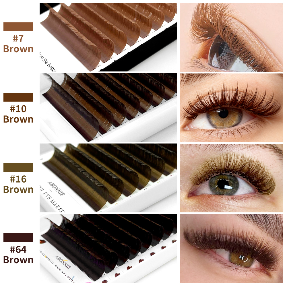 Eyelash Extensions Classic - Abonnie Brown Individual Eyelashes Extension All