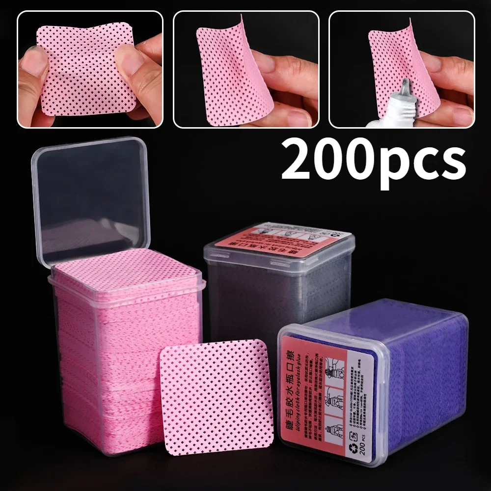 Eyelash Extension Removal - Wholesale 200Pcs/Box Nail Eyelash Glue Clean