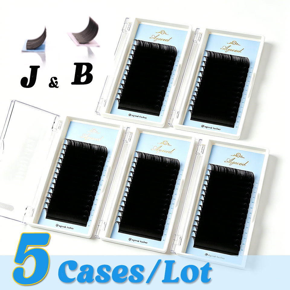 Eyelash Extension Korean Style - AGUUD 5 Cases Individual Eyelashes J