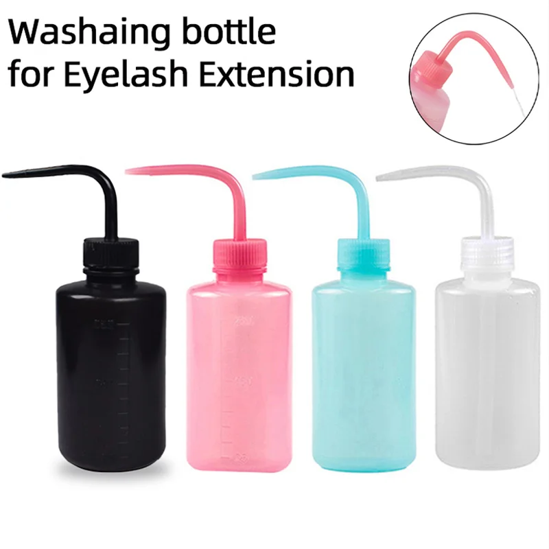 Eyelash Extension Wash Kit - 250/500ml Eyelash Cleaning Washing Bottle Curved