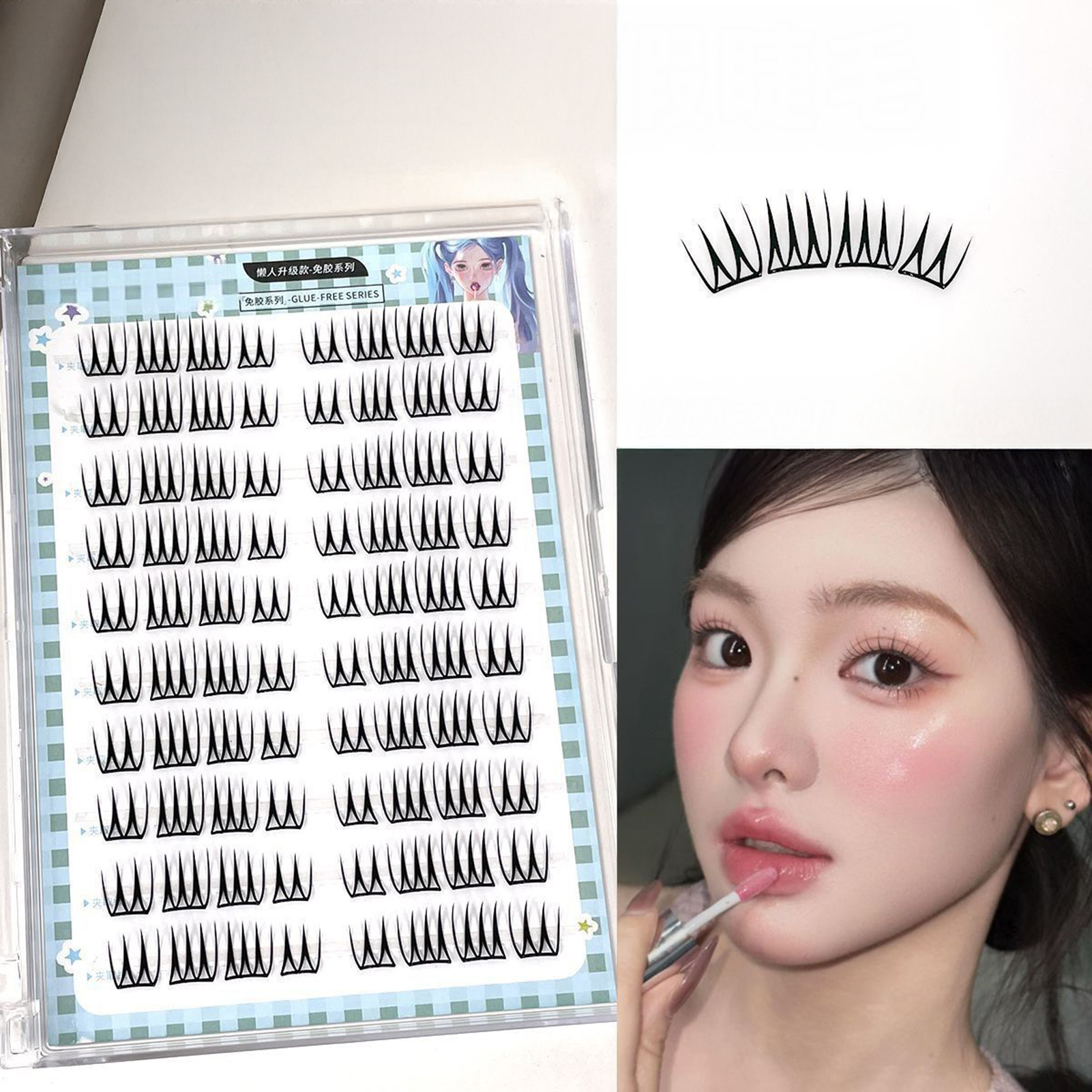 Eyelash Extension Korean Style - Self Adhensive False Eyelashes Korean Girl