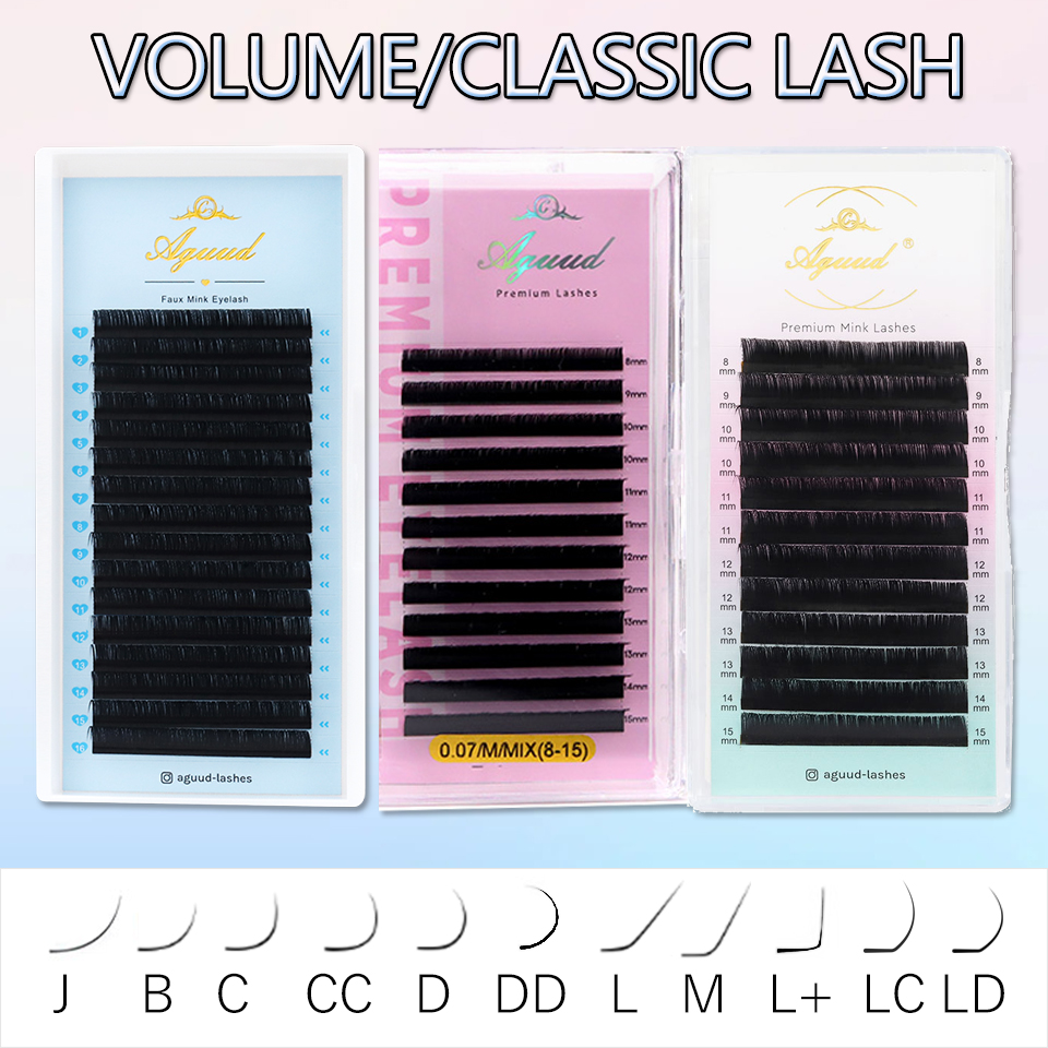 Eyelash Extensions Classic - AGUUD 16rows Cashmere Classic Individual Eyelashes