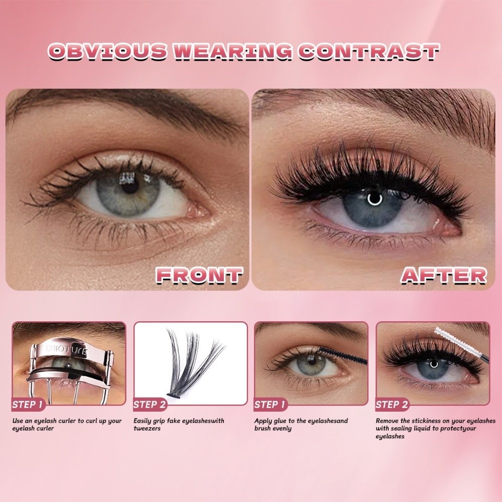 8-16mm Length False Eyelashes  - Eyelash Extension Look review and price