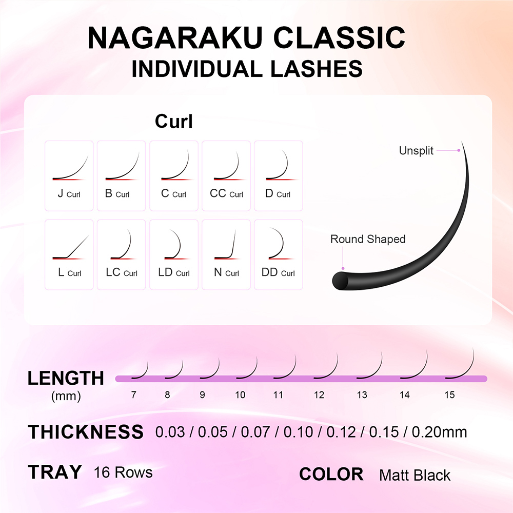NAGARAKU 6 Cases Classic Mix E - Eyelash Extensions Classic review and price