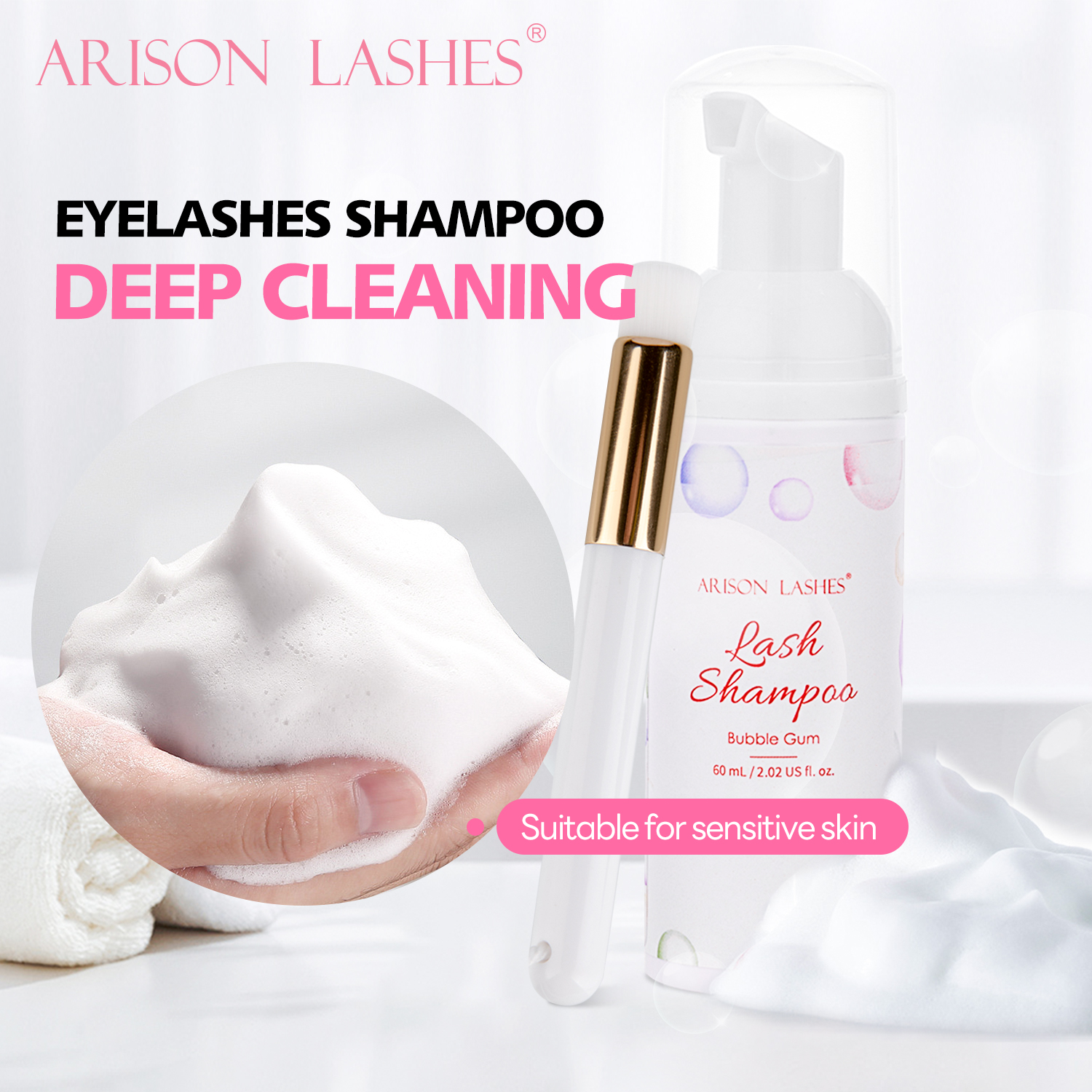 ARISON 60ml Eyelash Extensions - Eyelash Extension Wash Kit review and price