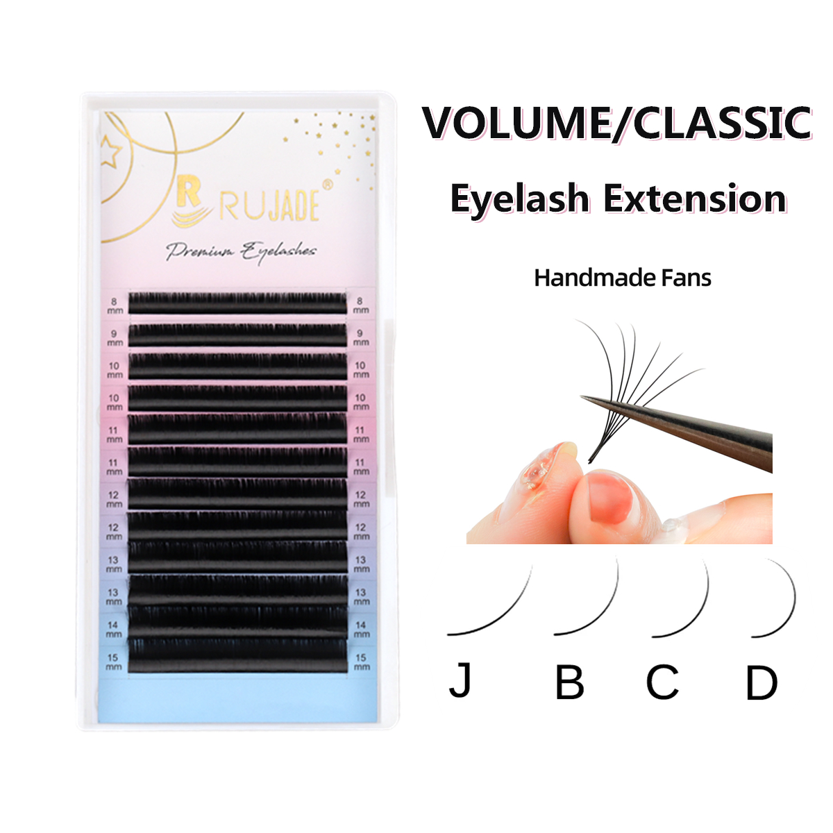 RUJADE B/J Curl False Mink 0.0 - Eyelash Extensions Classic review and price