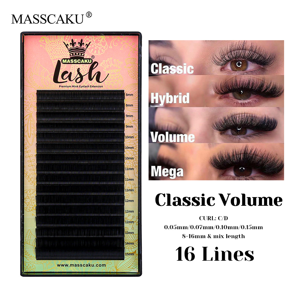 16 Lines MASSCAKU C D Curl Wat - Eyelash Extensions Classic review and price