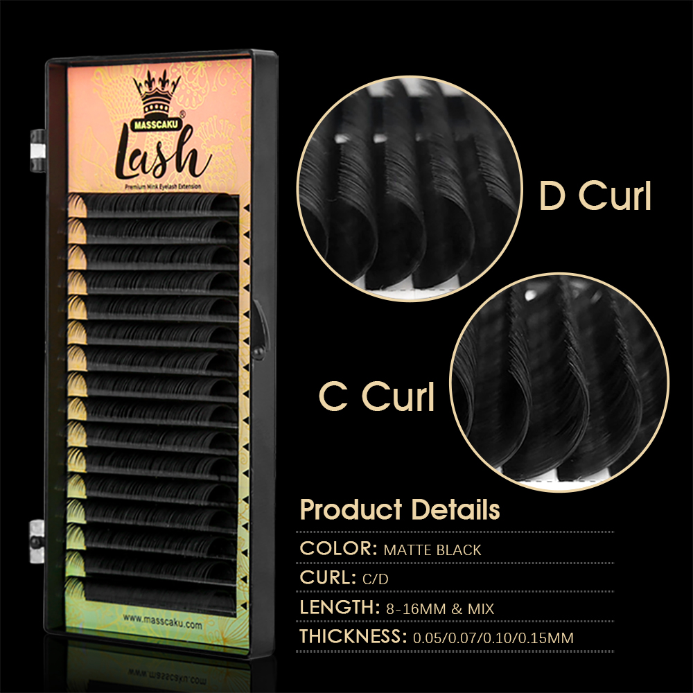 16 Lines MASSCAKU C D Curl Wat - Eyelash Extensions Classic review and price