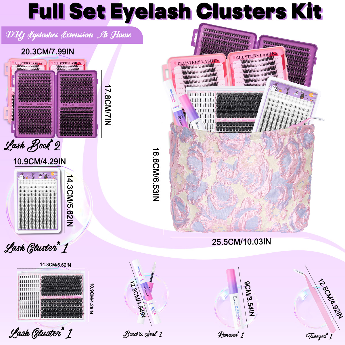 DIY Cluster Lashes Kit Individ - Faux Mink Lash review and price