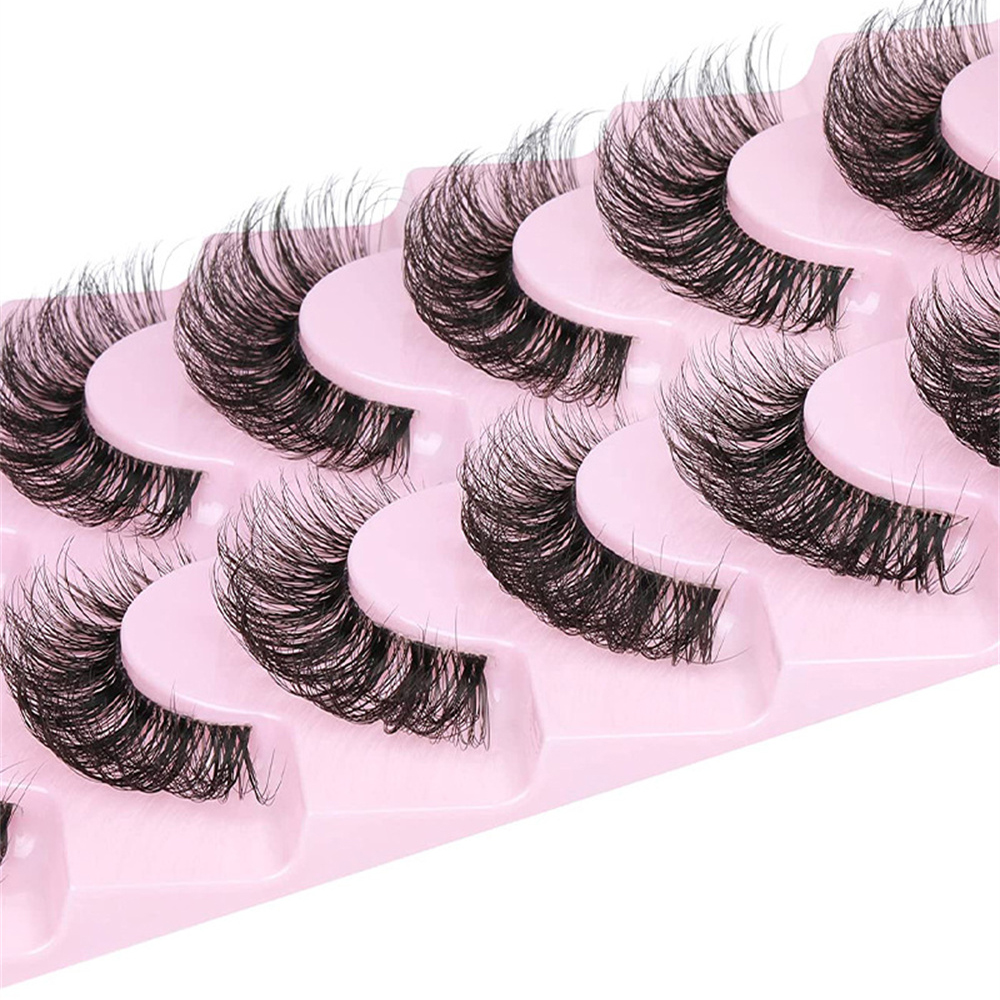 10 Pairs False Eyelashes 6D Su - Eyelash Extension Cat Eye Wispy review and price