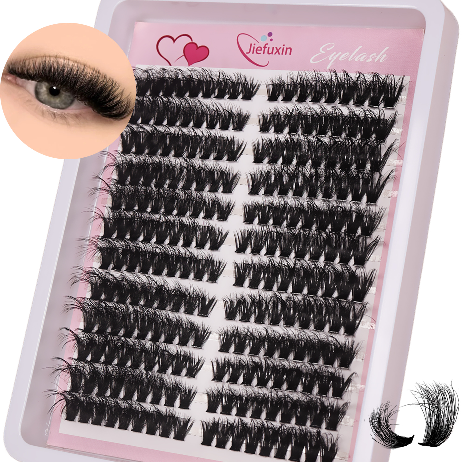Fluffy Volume Cluster Lashes C - Eyelash Extension Cat Eye Wispy review and price