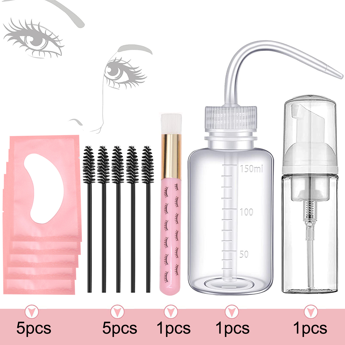 13Pcs Eyelash Extension Cleani - Eyelash Extension Wash Kit review and price