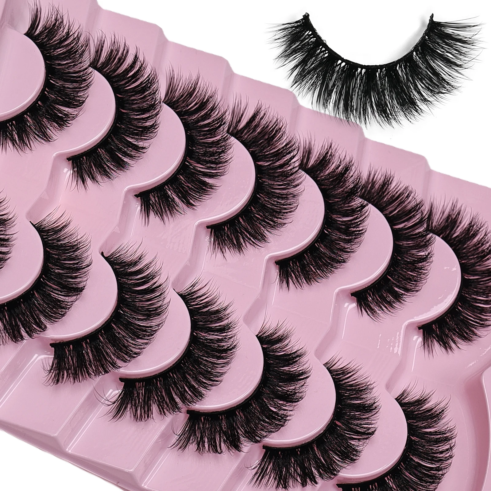 7 Pairs Cat Eye Lashes Volume  - Eyelash Extension Cat Eye Wispy review and price