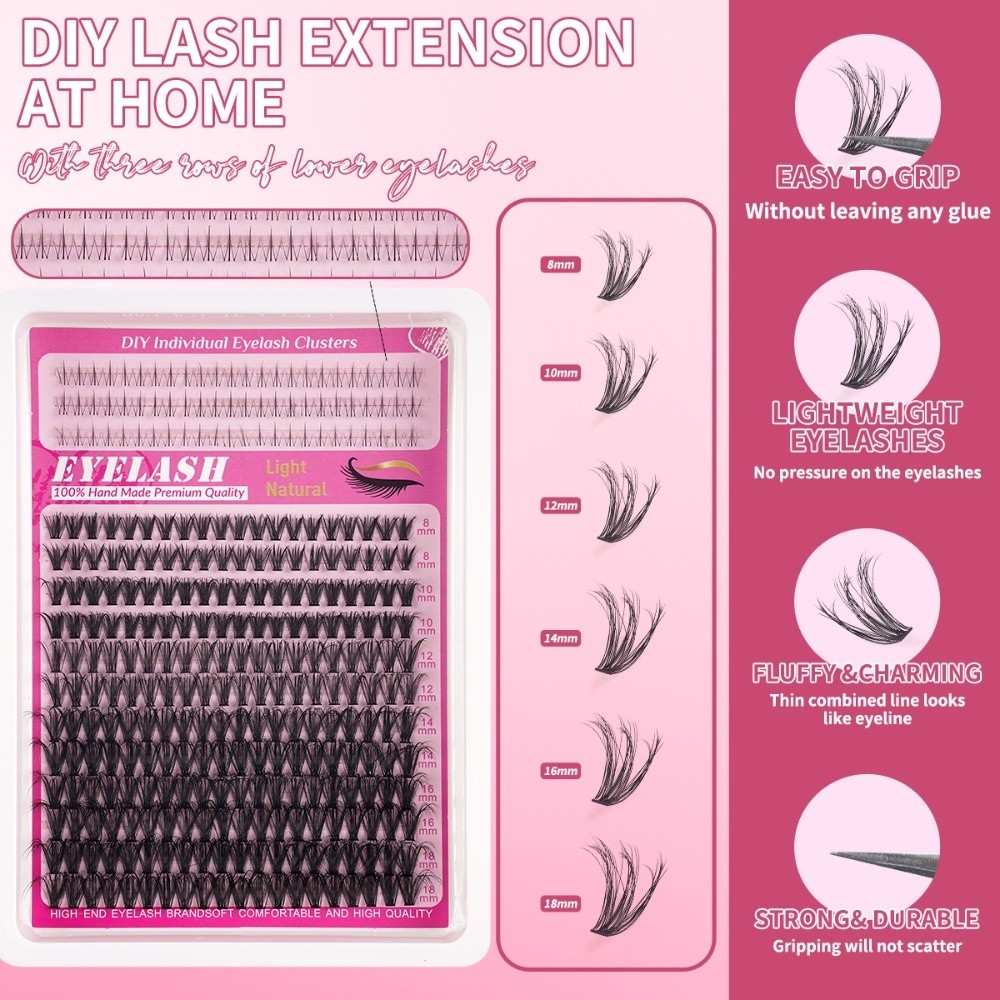 8-18mm Length False Eyelashes  - Eyelash Extension Look review and price