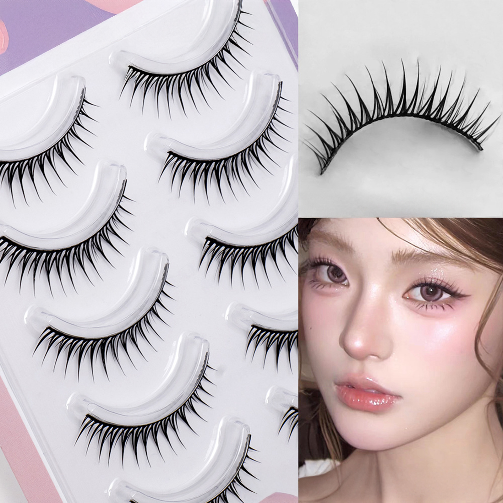 5 Pairs Korean Style False Eye - Eyelash Extension Korean Style review and price