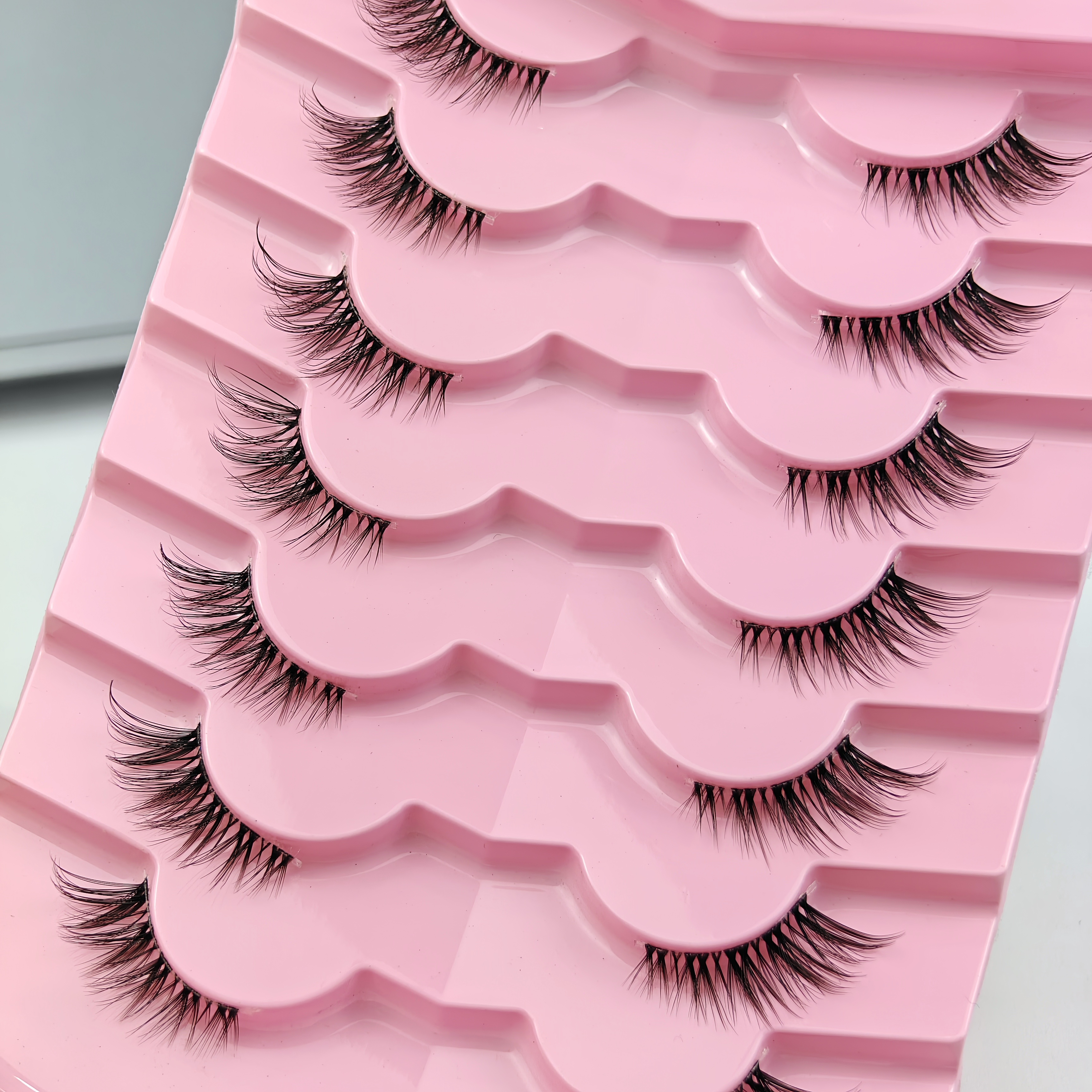 7 Pairs Half Lashes With Clear - Eyelash Extension Cat Eye Wispy review and price